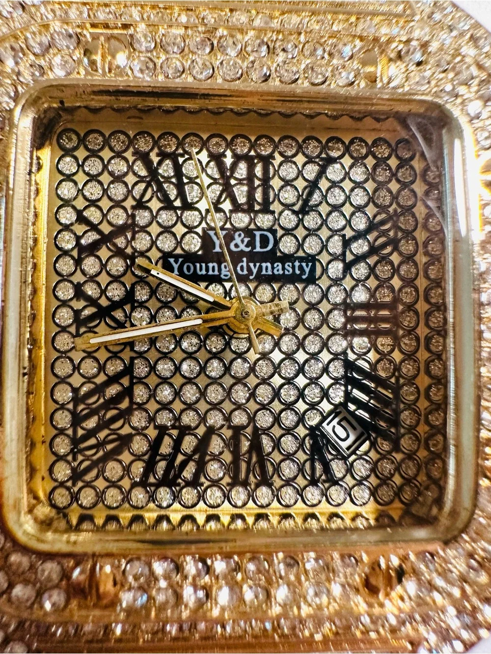 NEW Young Dynasty Street Hip Hop Bling Mens/Unisex Watch Sz 8
